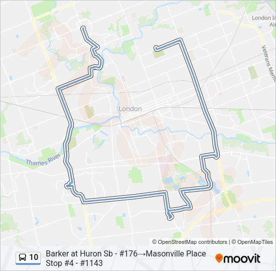 10 Bus Line Map