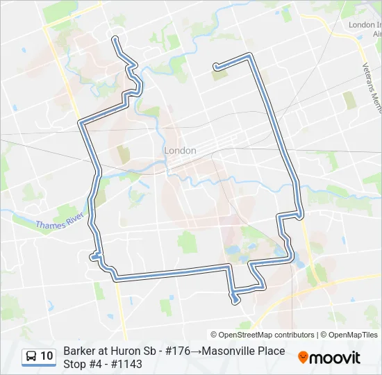 10 Bus Line Map