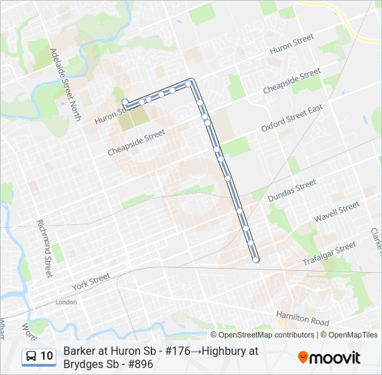 10 Bus Line Map