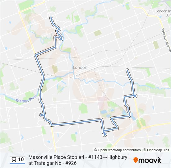 10 Bus Line Map