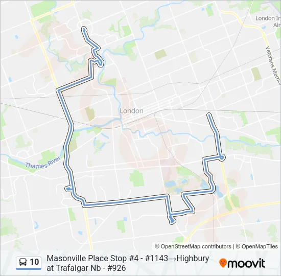 10 Bus Line Map