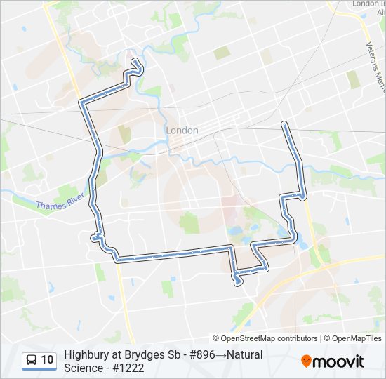 10 Bus Line Map