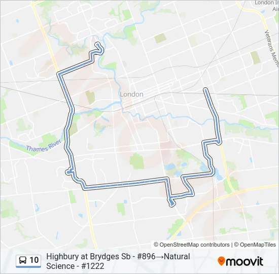 10 Bus Line Map