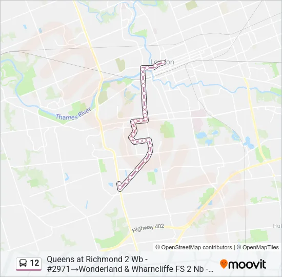 12 Bus Line Map