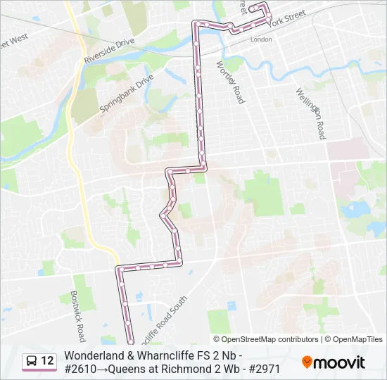 12 Bus Line Map