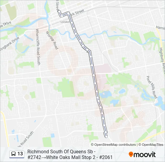 13 Bus Line Map