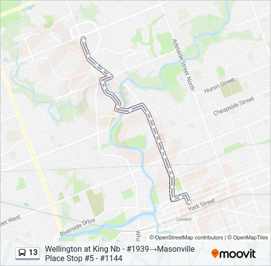 13 Bus Line Map