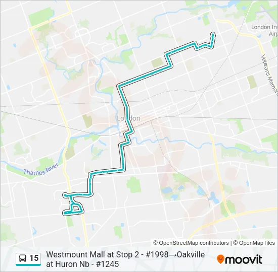 15 Bus Line Map