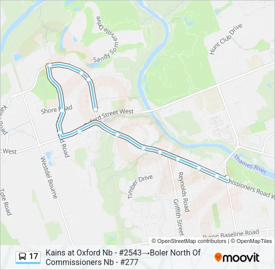 17 Bus Line Map