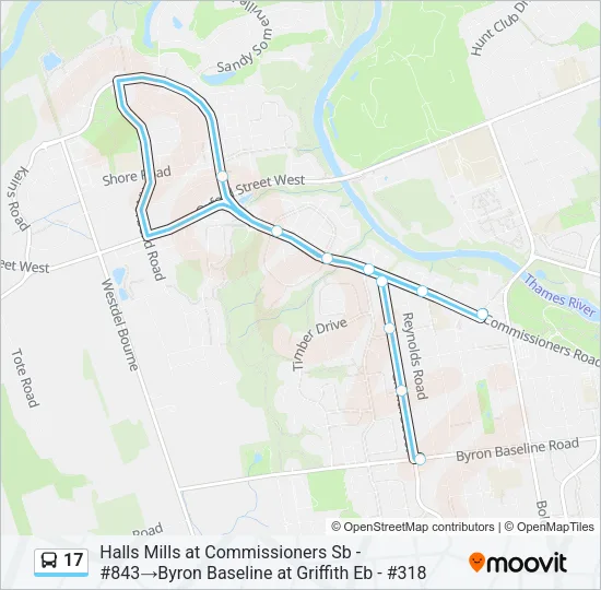 17 Bus Line Map