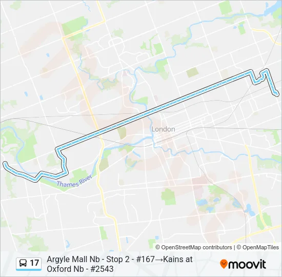 17 Bus Line Map