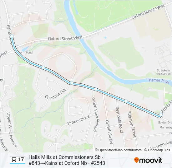 17 Bus Line Map