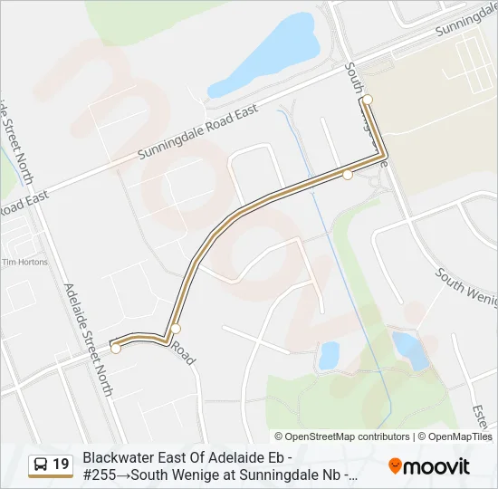 19 Bus Line Map
