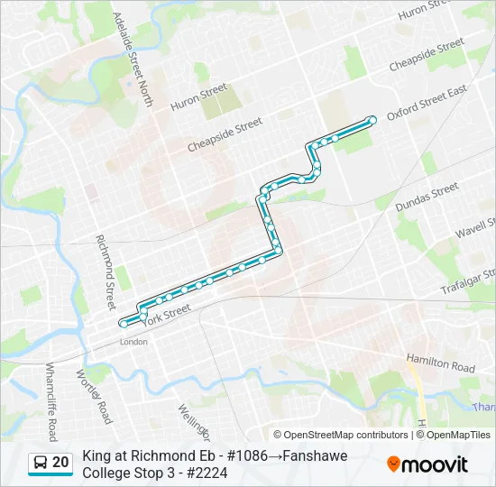 20 Bus Line Map