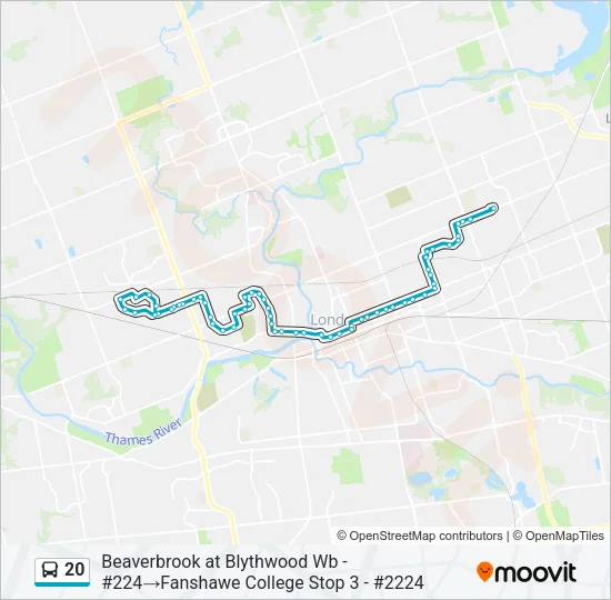 20 Bus Line Map