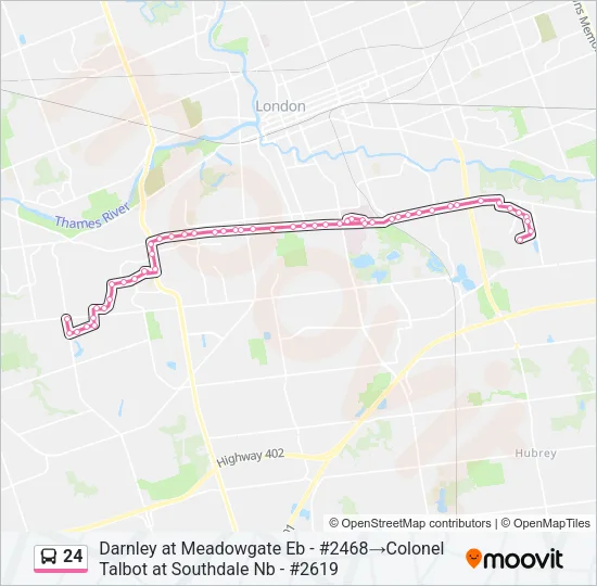 24 Bus Line Map