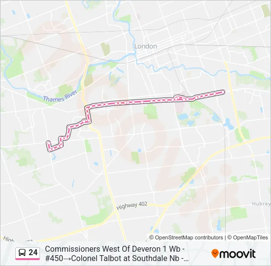 24 Bus Line Map
