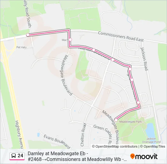 24 Bus Line Map