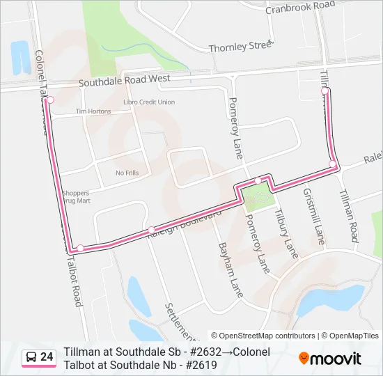 24 Bus Line Map