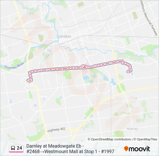 24 Bus Line Map