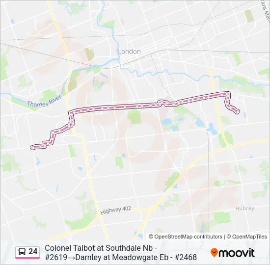 24 Bus Line Map
