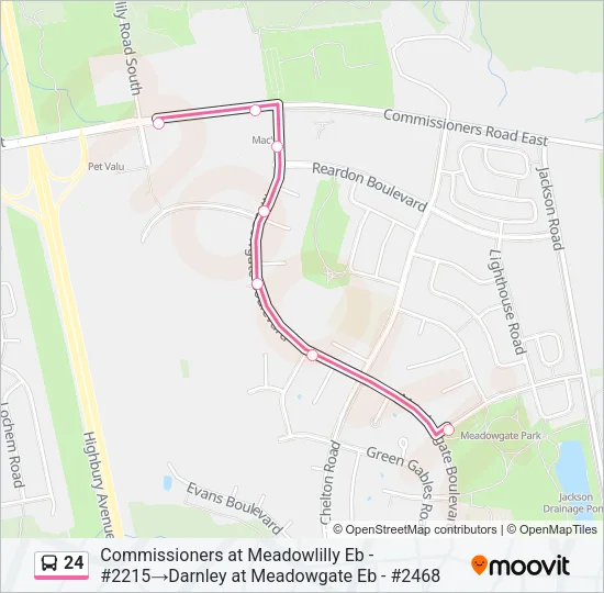 24 Bus Line Map