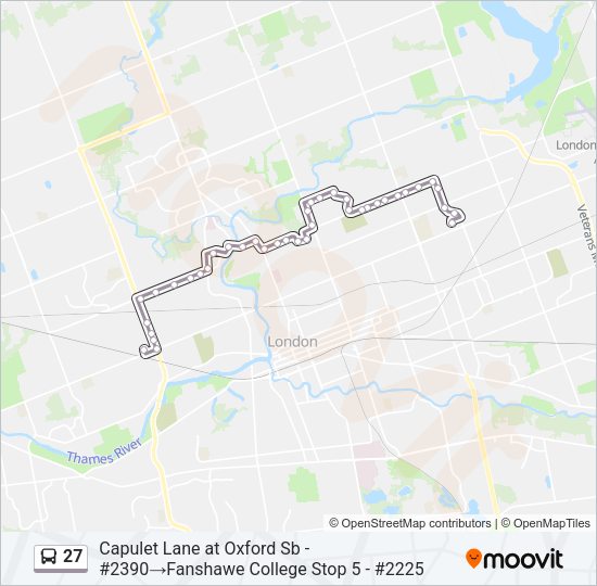27 Bus Line Map
