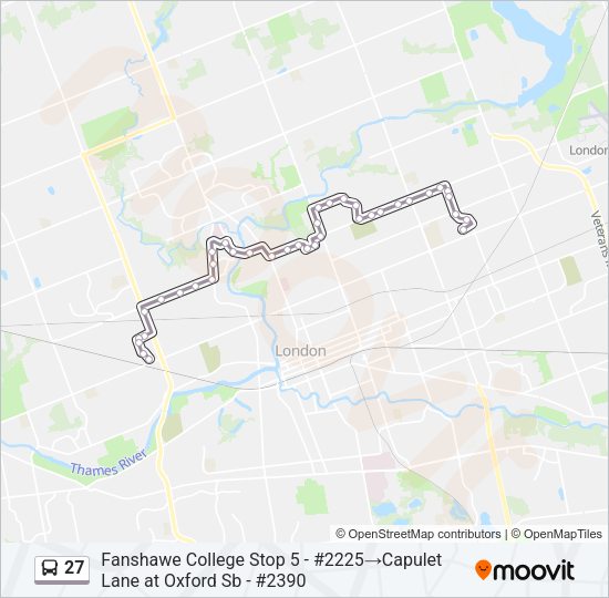 27 Bus Line Map