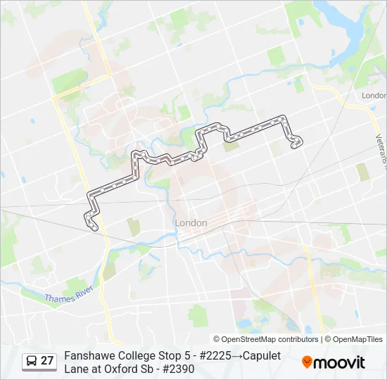 27 Bus Line Map