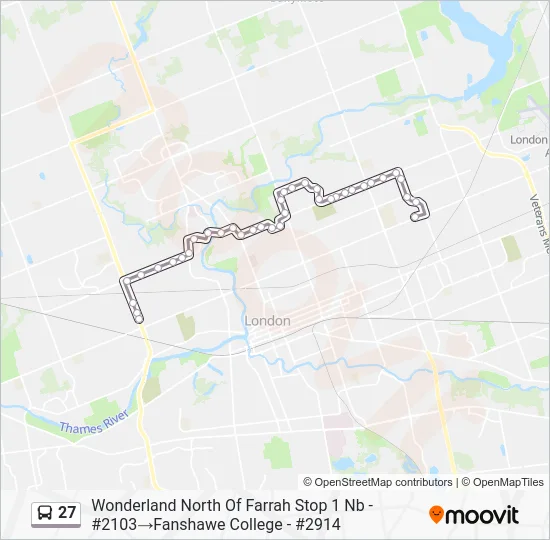 27 Bus Line Map