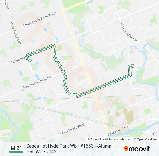 31 Bus Line Map