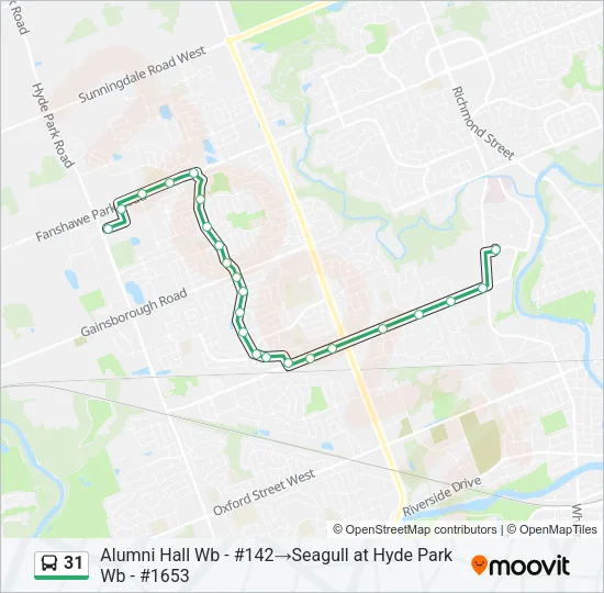 31 Bus Line Map
