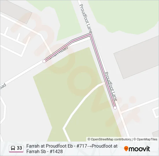 33 Bus Line Map