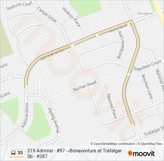 35 Bus Line Map