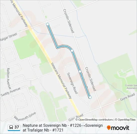 37 Bus Line Map