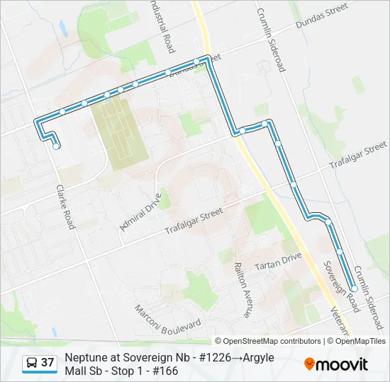 37 Bus Line Map