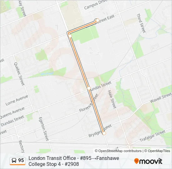 95 Bus Line Map