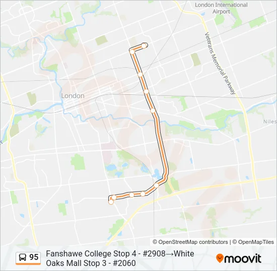 95 Bus Line Map