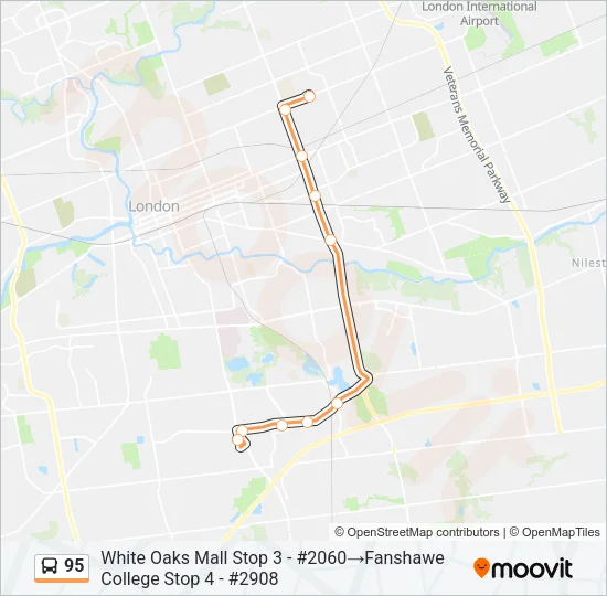 95 Bus Line Map