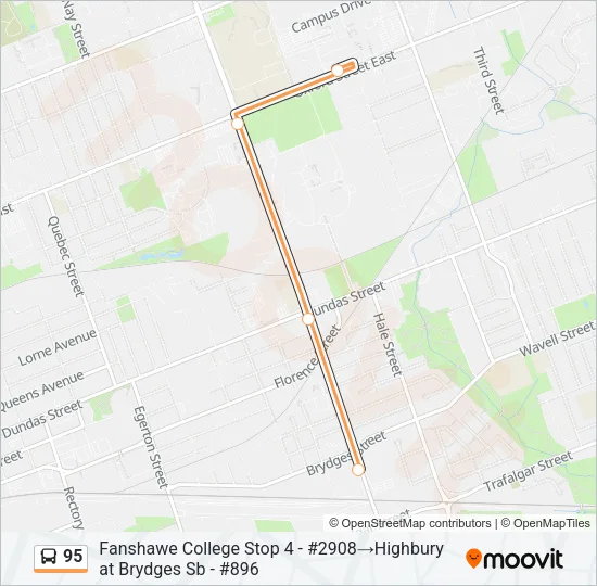 95 Bus Line Map