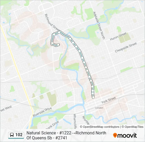 102 Bus Line Map