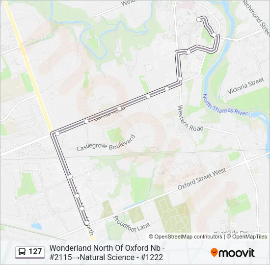 127 Bus Line Map