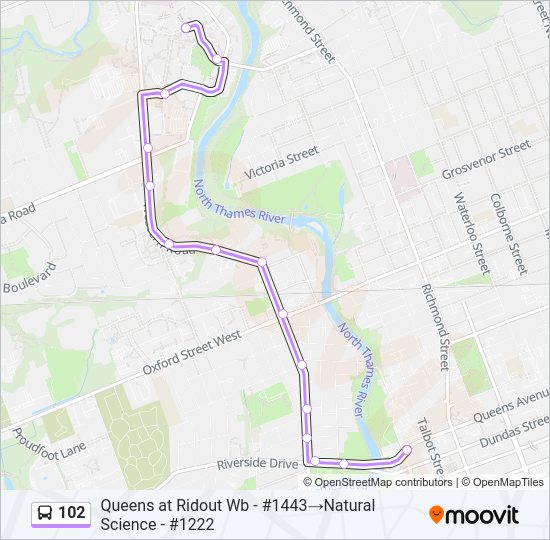 102 Bus Line Map