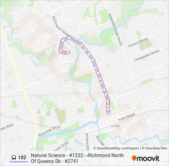Plan de la ligne 102 de 