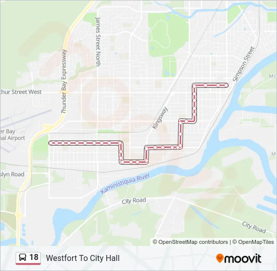 18 Bus Line Map