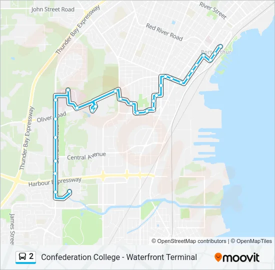 2 Bus Line Map