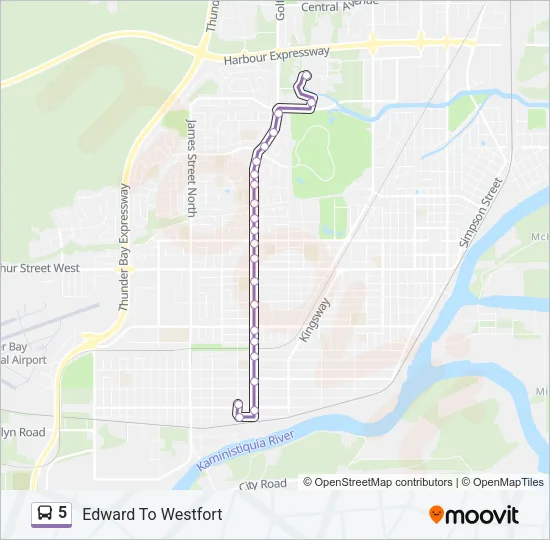 5 Bus Line Map
