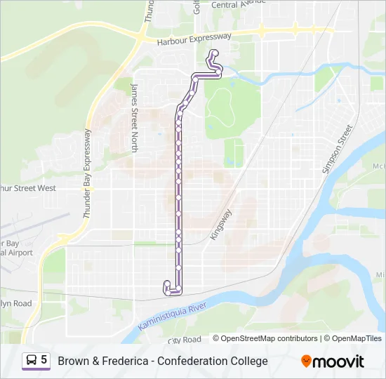 5 Bus Line Map