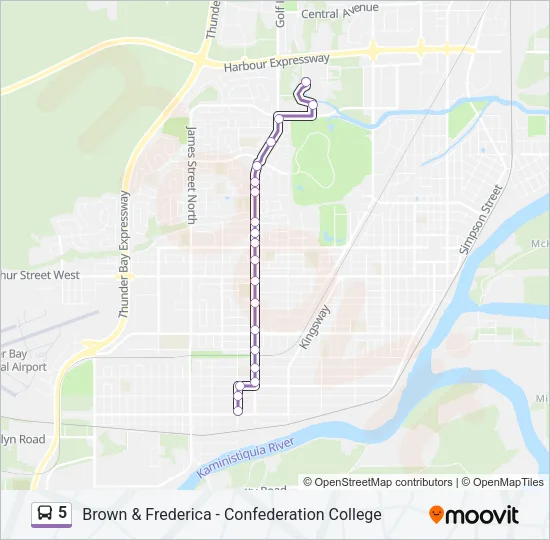 5 Bus Line Map