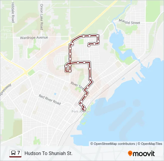 7 Bus Line Map